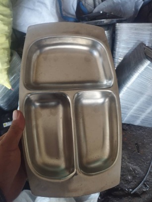 ظرف سلف سرویس سه خانه استیل